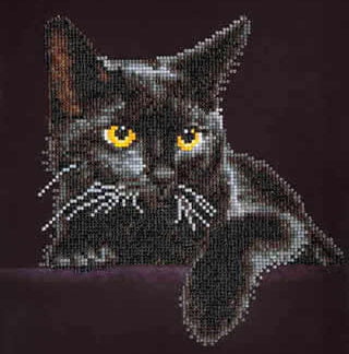 Timanttimaalaus Musta Kissa  (27.9 x 35,5 cm) DD5.001