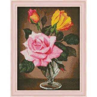 Timanttimaalaus  Ruusut (30 x 40)(AZ-1513)