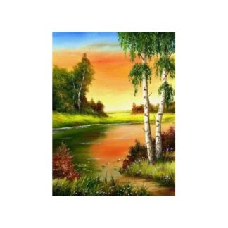 Timanttimaalaus Puut rannalla (30 x 40)(AZ-1330)
