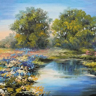 Timanttimaalaus Kesäinen Joki 40 x 50 (LG288e)