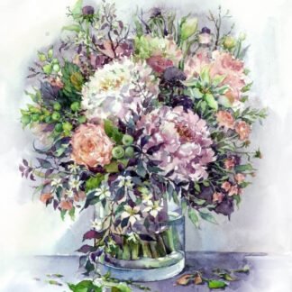 Timanttimaalaus Lilat Pionit ja Yrtit 40 x 50 (LG026e)