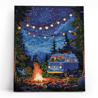 Varvikkaan timanttimaalaus Nuotio Tähtitaivaan Alla.