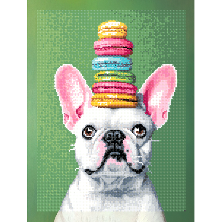 ArtCityn timanttimaalaus Ranskanbulldoggi.