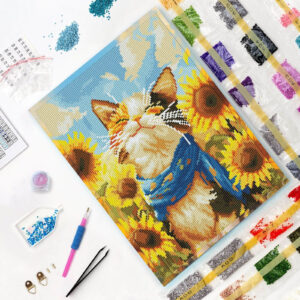 Varvikkaan Kissa timanttimaalaus pakkauksen sisältö.