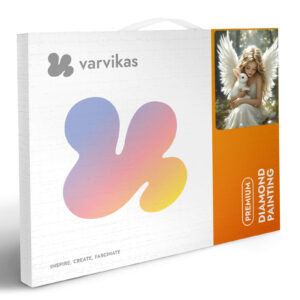 Varvikkaan enkeli timanttimaalaus 40x50 pakkaus.