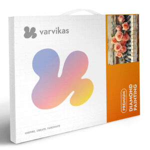 Varvikkaan timanttimaalaus Ruusujen Melodia pakkaus.