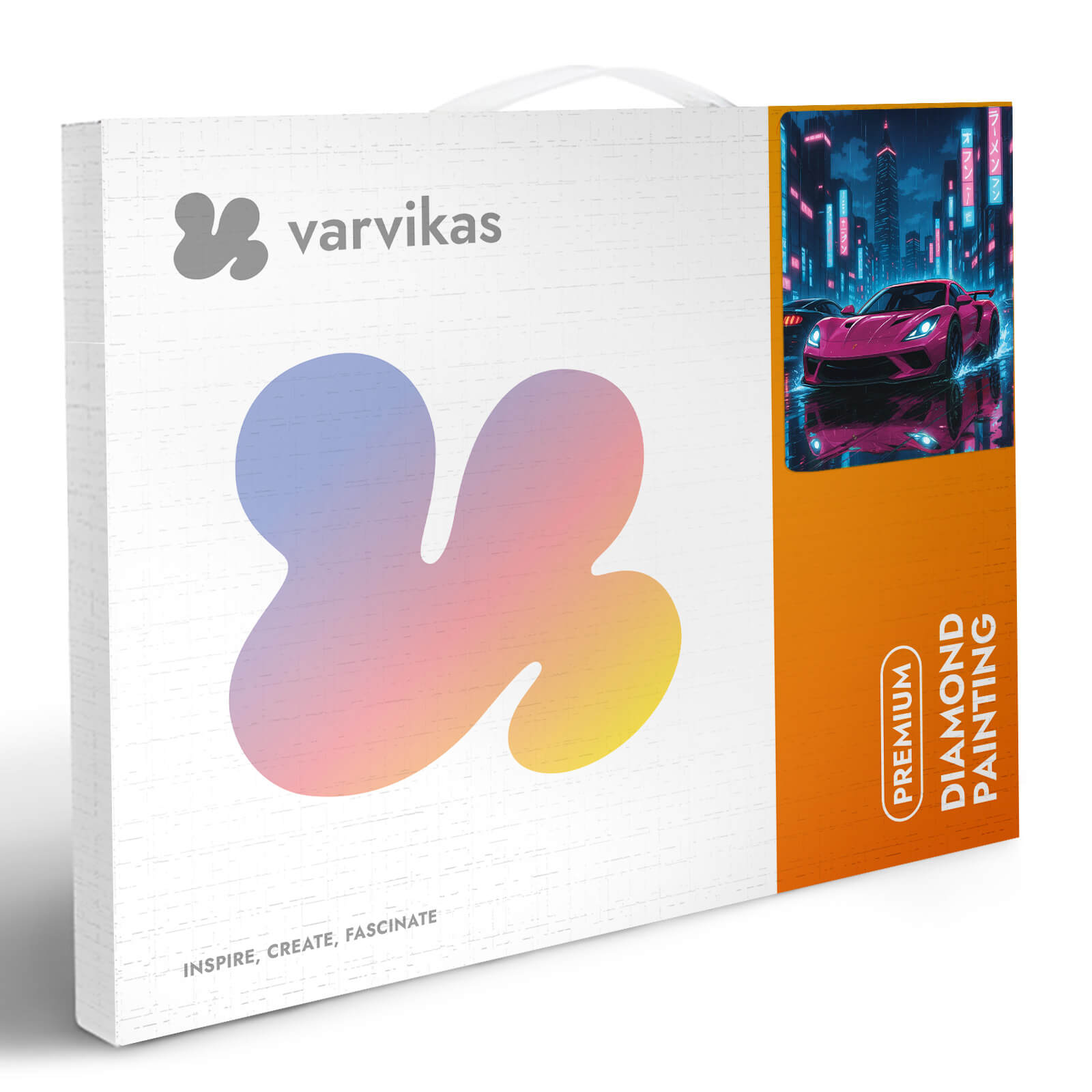 Varvikkaan timanttimaalaus Kaupungin Aave (auto) tukeva pahvinen kotelo.