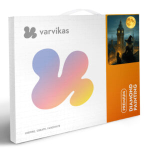 Varvikkaan timanttimaalaus Kuun Lumous 40x50 pakkaus. 