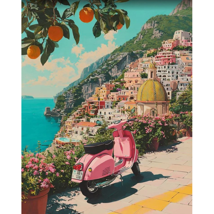 Timanttimaalaus Cinque Terre alkuperäinen kuva.