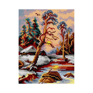 Orchidean kanavatyö Näkymä Metsässä.