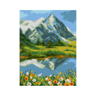 Orchidean kanavatyöpakkaus Vuoret villalangoilla.