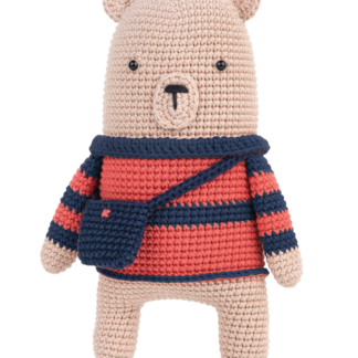 Anchorin virkkaussetti amigurumi Benji Karhu valmiina.