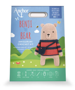 Anchor virkkaussetti amigurumi Benji Karhun pakkaus. 